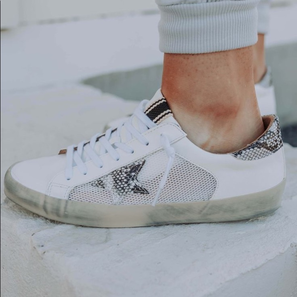 Snakeskin Star Sneaker